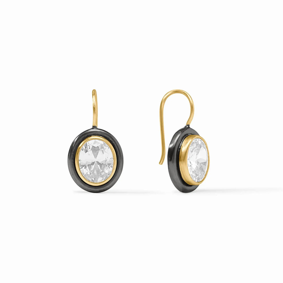 Tribeca earring with cubic zirconia stone in gold-tone finish on French wire