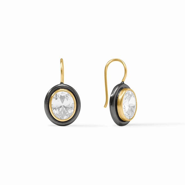 Tribeca earring with cubic zirconia stone in gold-tone finish on French wire