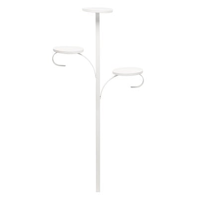 Triple Tree Topper: tall iron tree topper with three stacked spheres in black finish