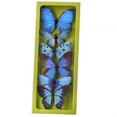4.25-inch fabric butterfly applique with a natural wing shape.