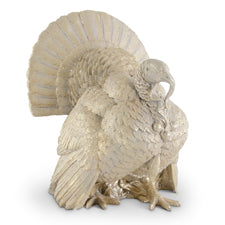18.5 Inch Gold Resin Standing Turkey