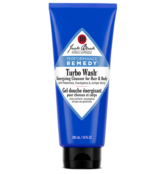 Turbo Wash Energizing Cleanser bottle with rosemary extract label