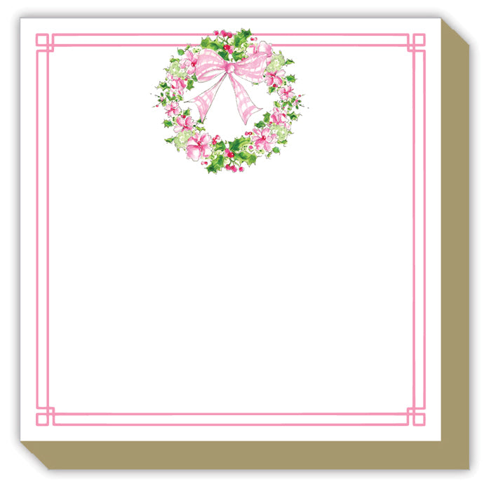 Handpainted Luxe notepad with gilded gold edges on heavy card stock.