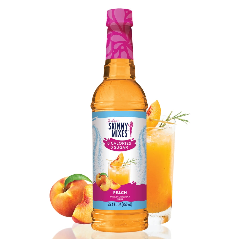 Bottle of sugar-free vanilla almond drink with clear liquid