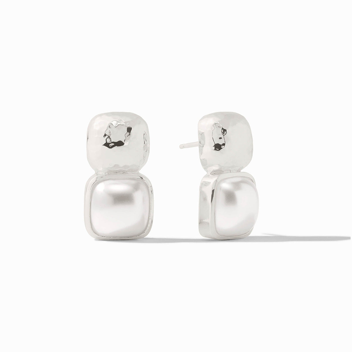 Julie Vos Catalina silver-plated earring with imported glass stone
