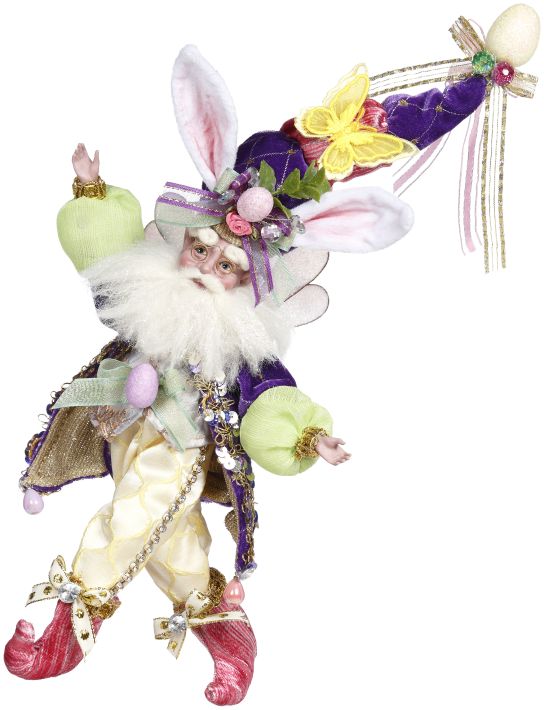 Easter Basket Fairy figurine with fairy wings in pastel colors