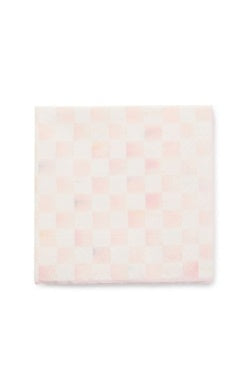 Rosy Check Cocktail Paper Napkins