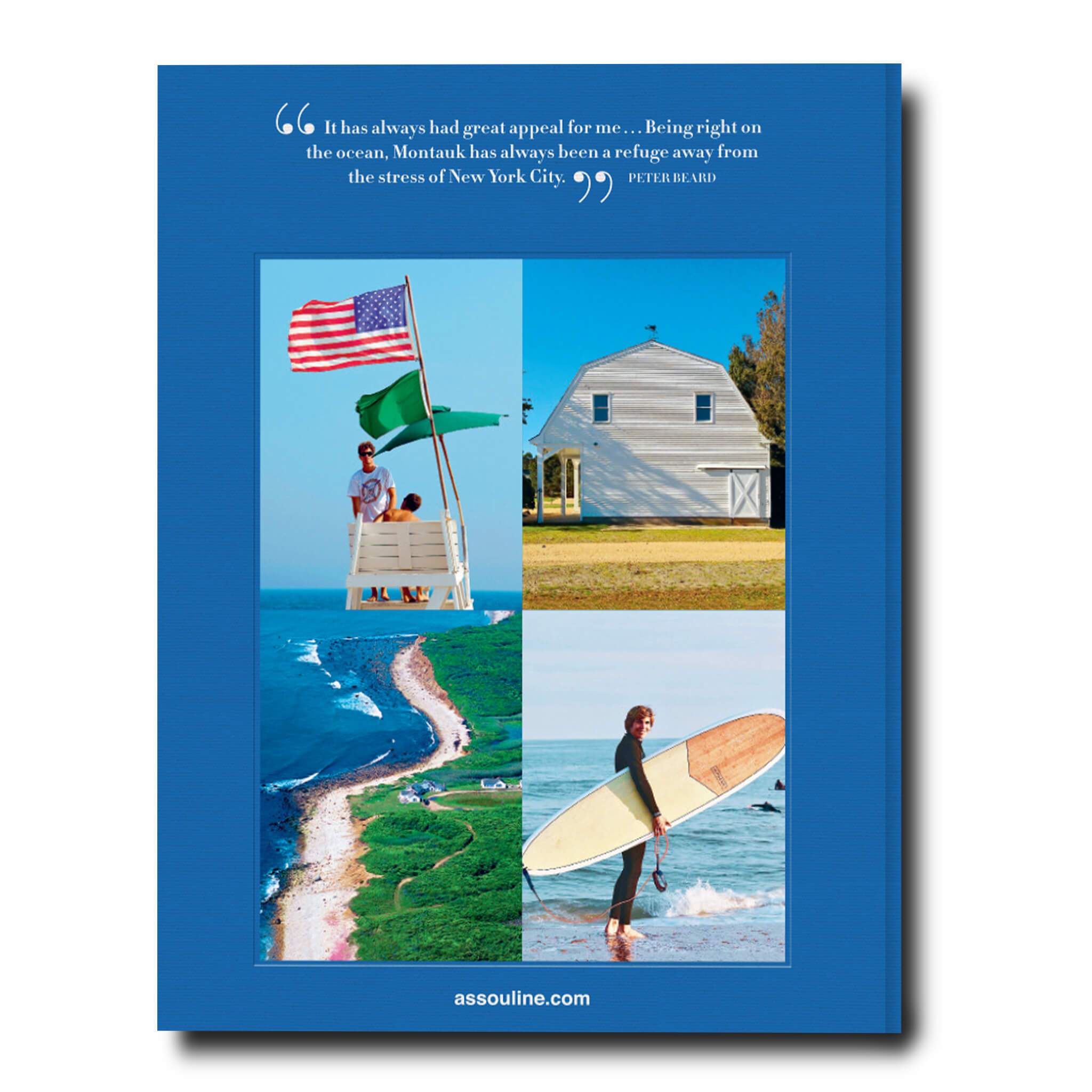Linen hardcover book titled Hamptons Private with a neutral cover.