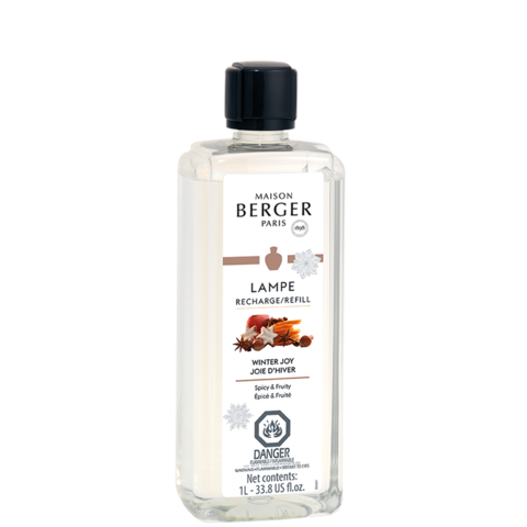 Lampe Berger recharge refill bottle with white cap against a neutral background.