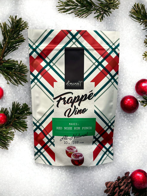 Red Nose Rum Punch pouch with festive red nose logo