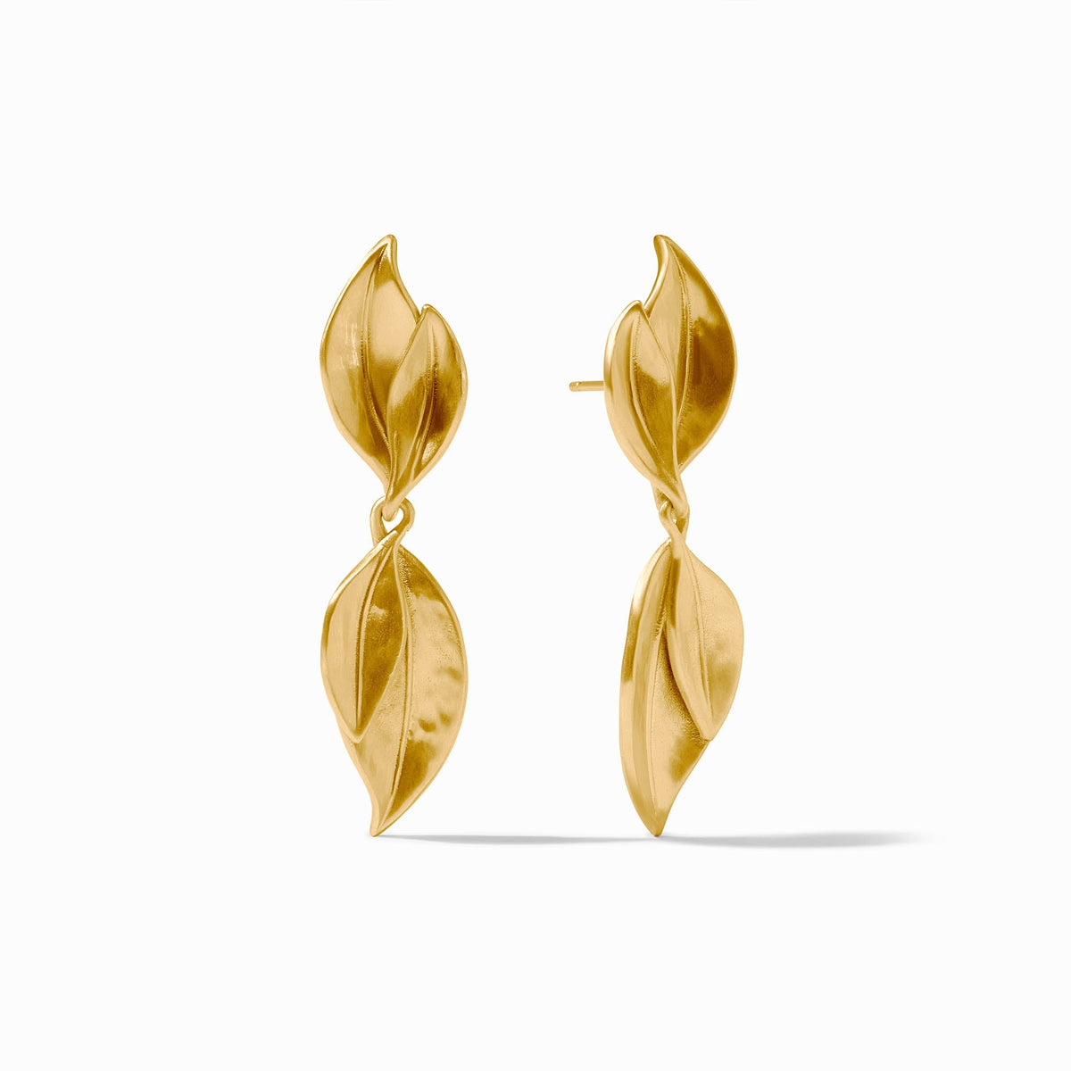 Willow Midi earring with a two-inch length featuring a delicate willow branch silhouette in silver-tone metal.