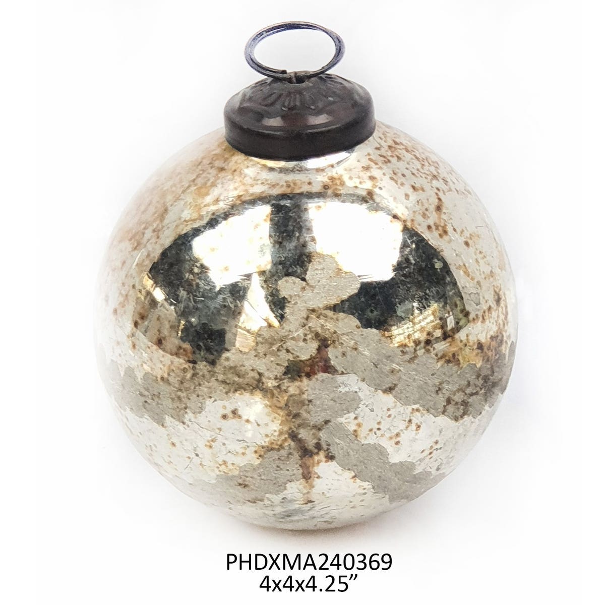Glass ball ornament featuring a Notre Dame cathedral silhouette in gold against clear glass.