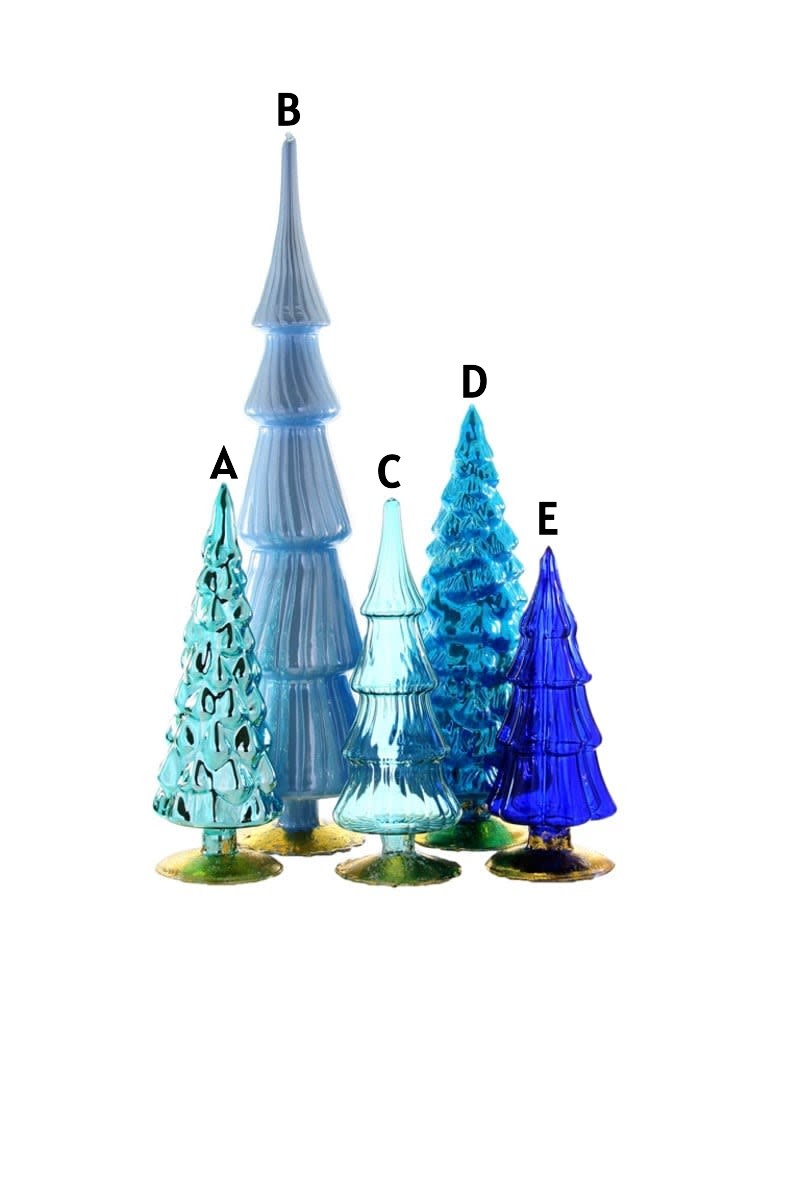 Clear glass Hue Tree candle holder with a slender tree-like silhouette.