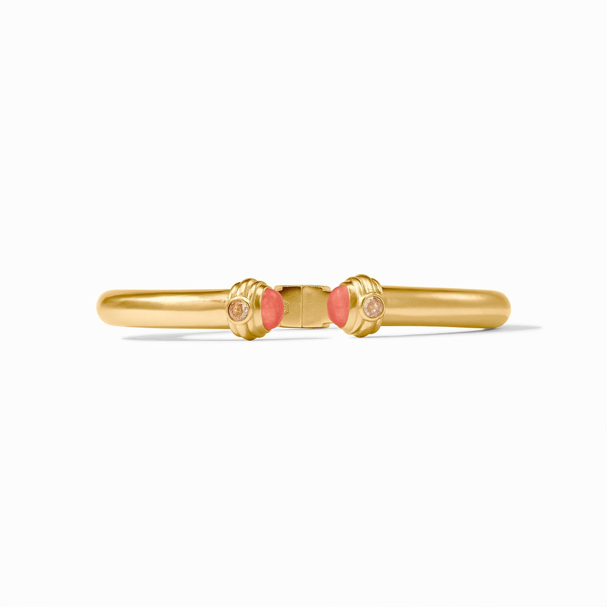 Portofino Demi Cuff in jade with 24K gold plating and cubic zirconia accents.