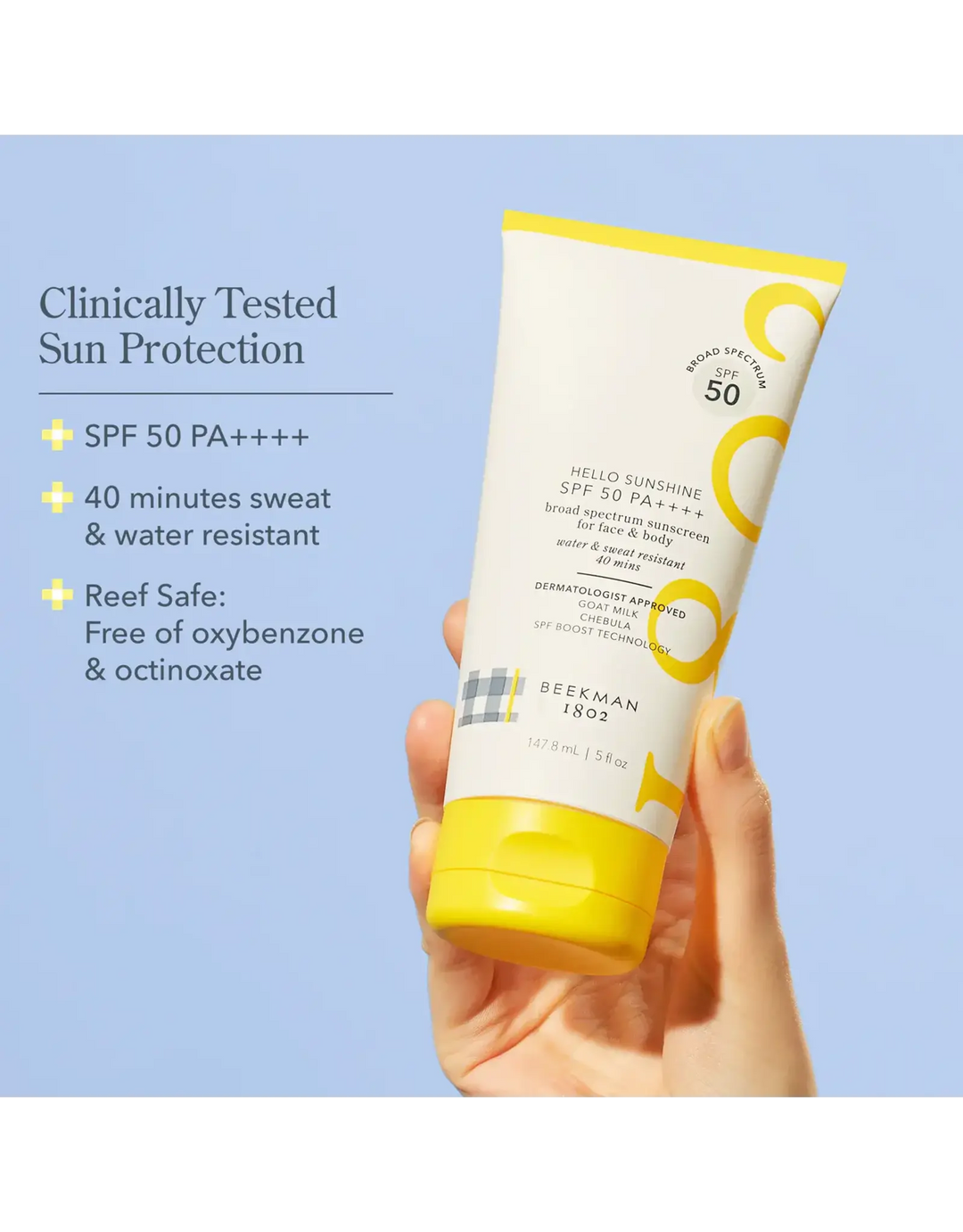 Hello Sunshine Sunscreen for Face & Body SPF50
