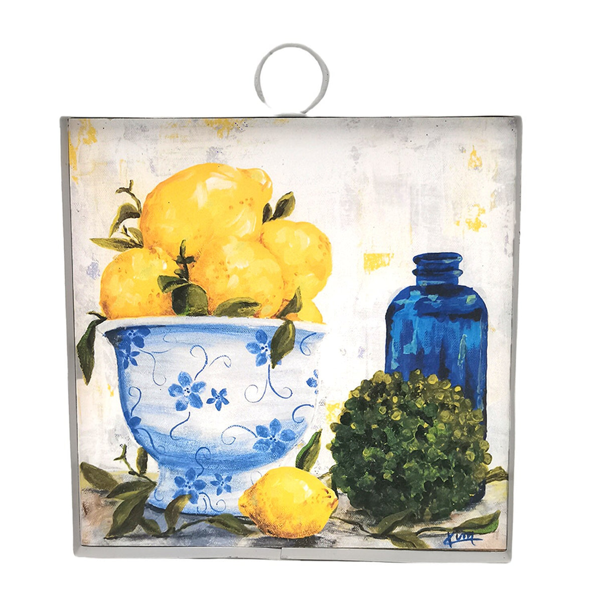 Mini Kross Lemon Time hanging organizer in lemon yellow with a compact rectangular silhouette.