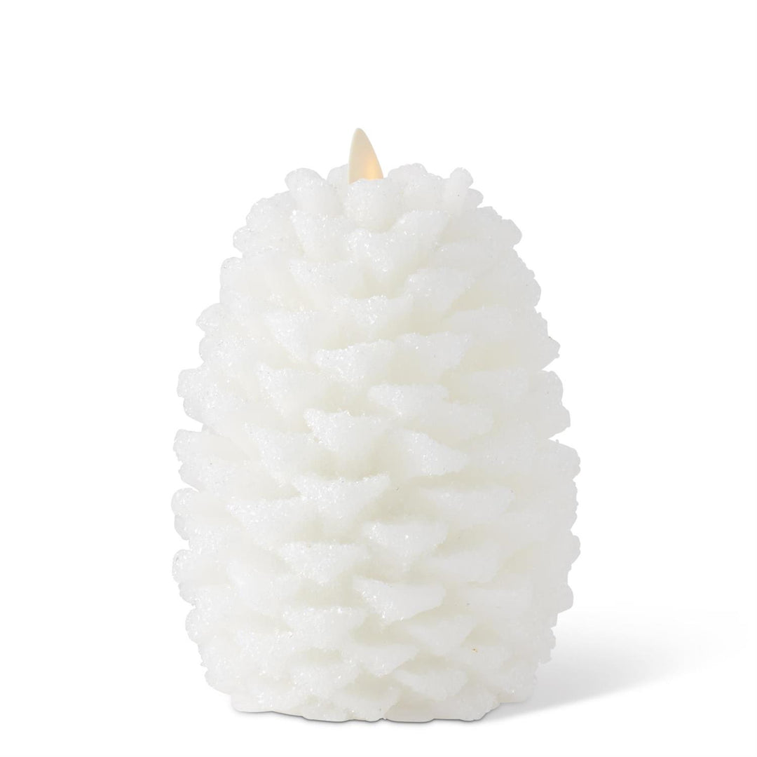6.5-inch Pinecone Luminara indoor candle with electronic timer switch