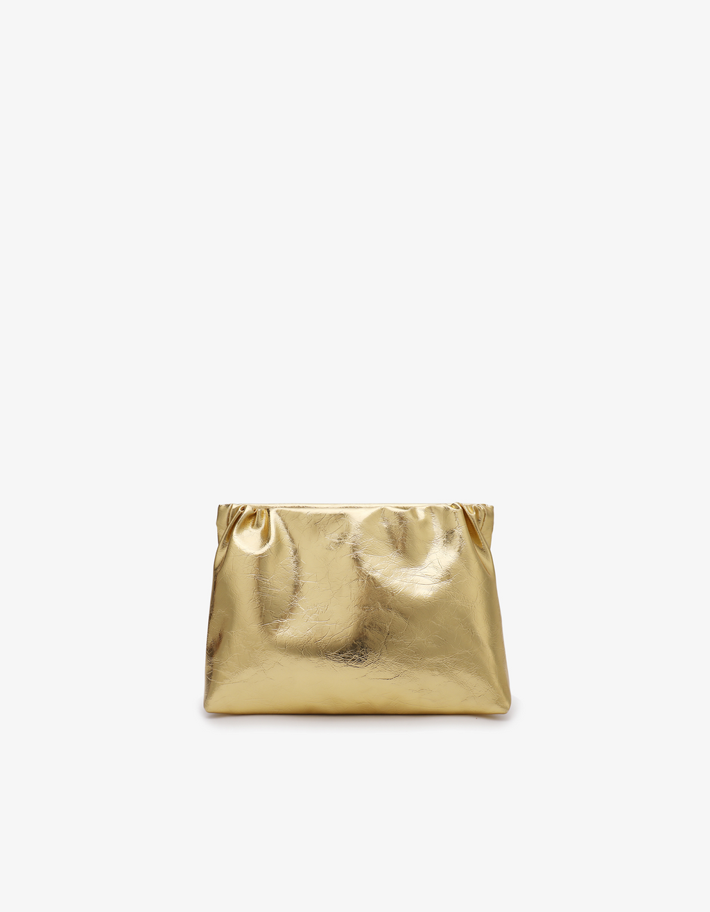 Ophelia clutch in light gold hardware with adjustable crossbody strap