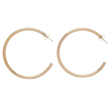 Round gold-filled hoop earring with a smooth finish