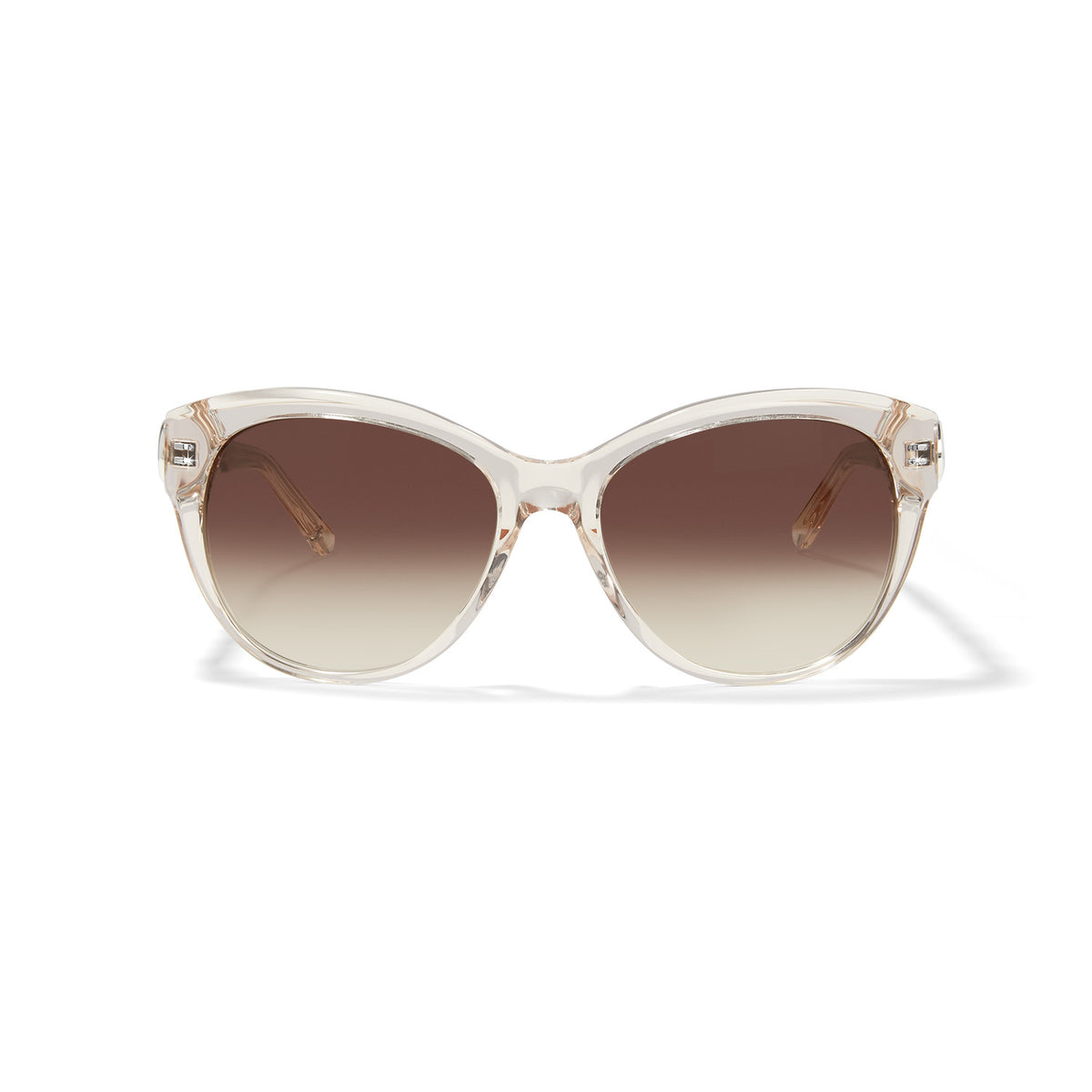 Interlok Braid Cat Eye Sunglasses in Rosewater with brown gradient lenses and silver accents.