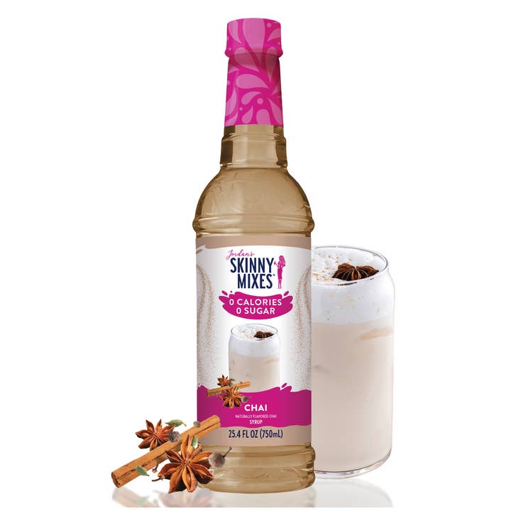 Bottle of sugar-free vanilla almond syrup with a white label.