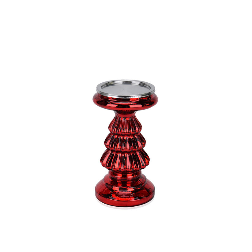 Metallic Christmas accessory with a brilliant finish designed to add holiday cheer.