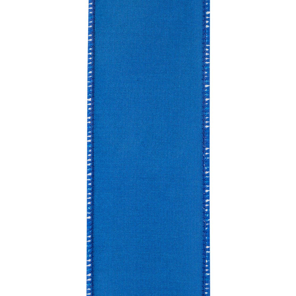 2-1/2 inch porcelain blue twill deluxe dupioni ribbon with wired edges.