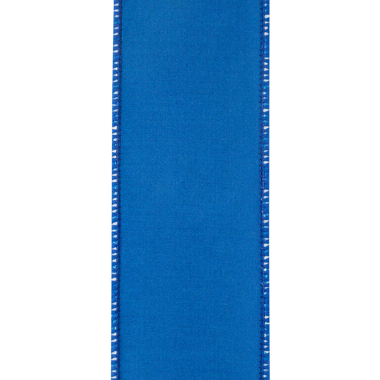 2-1/2 inch porcelain blue twill deluxe dupioni ribbon with wired edges.