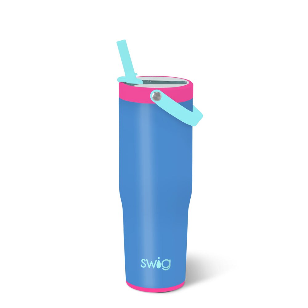 30oz stainless steel tumbler with flip lid in copper finish