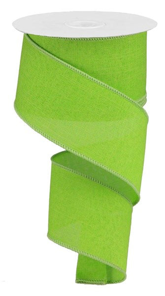 A spool of royal blue polyester burlap ribbon with a textured woven pattern.