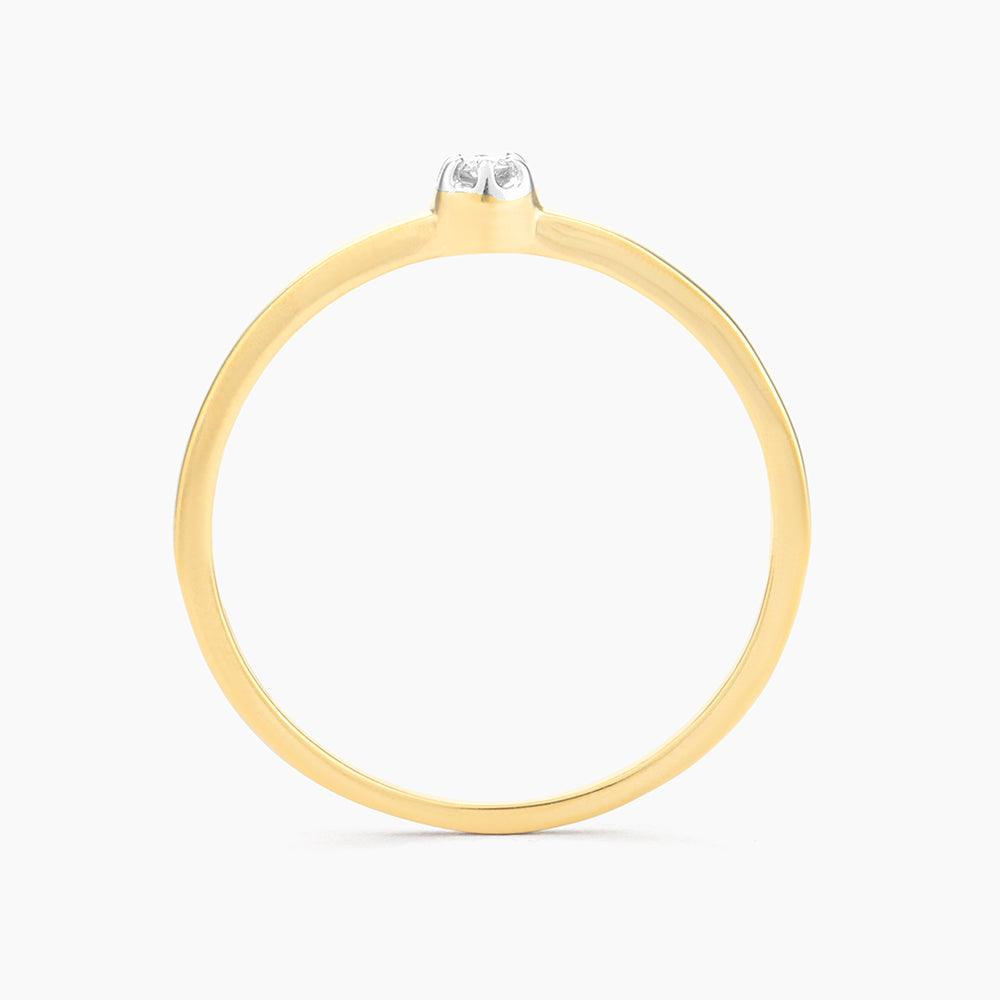 Aca Stackable Ring featuring a diamond halo centerpiece on polished metal.