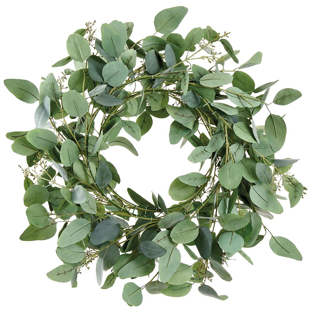 32" Eucalyptus Wreath Green Gray