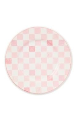 White stoneware dinner plate with a simple rim.