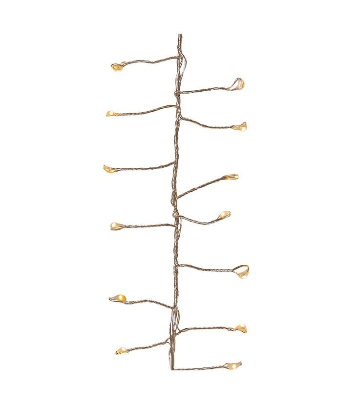 8-foot warm white LED twinkle cluster fairy light with delicate ornament-style silhouette.
