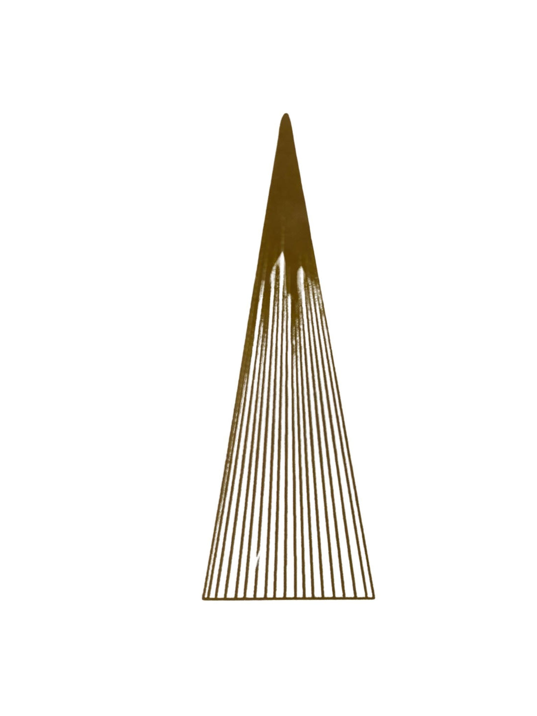 Ivory cone-shaped paper tree light with a wish motif pattern