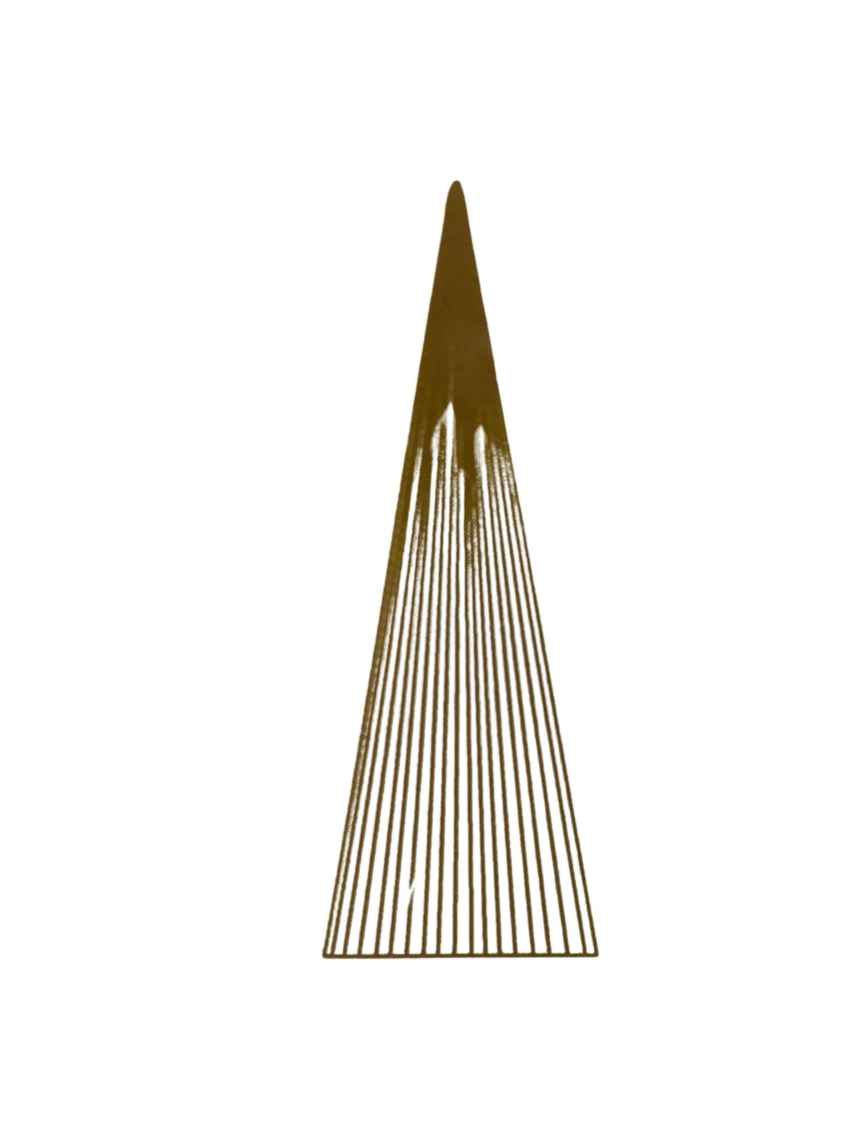 Ivory cone-shaped paper tree light with a wish motif pattern