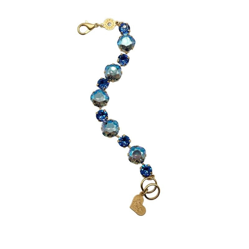 Gold Premier Santorini bracelet featuring a gold-tone finish with an intricate geometric pattern and open silhouette design.