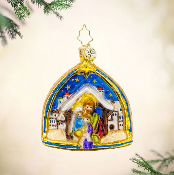 Two Scenes of the Savior Gem pendant featuring a gold-tone bail with an oval-shaped gemstone set in silver-toned metal.