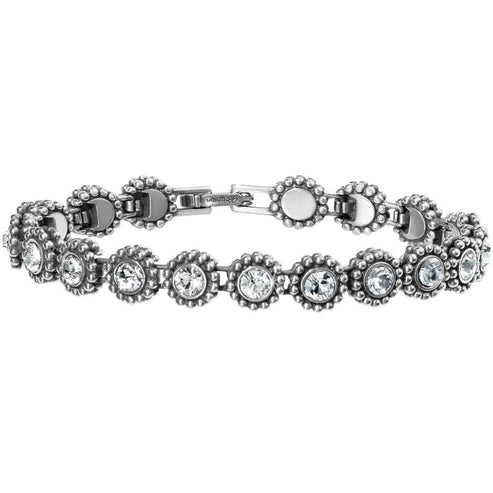 Silver plated Twinkle Link Bracelet with fine quality crystals on a fold over clasp