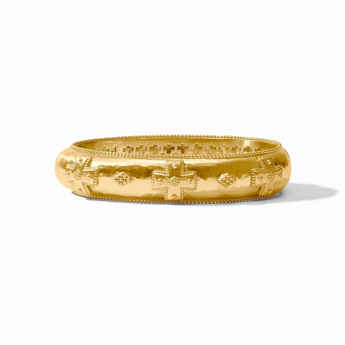 Sleek Canterbury Hinge Bangle in polished silver metal with a spring closure and structured silhouette.