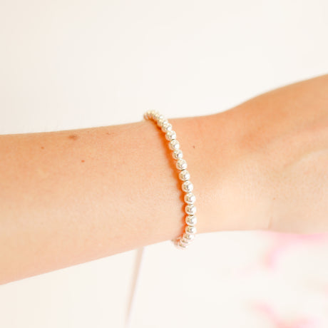 Silver Beaded Bracelet