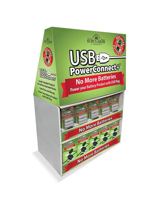USB power connect kit with converter cord and extension outlet