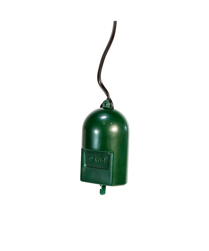 USB-powered twirl-it ornament spinner with DC motor featuring a 24-inch cord and rotating decorative element.