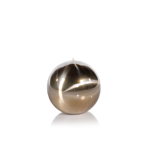 Titanium candle with a sleek metallic finish in a cylindrical glass jar.