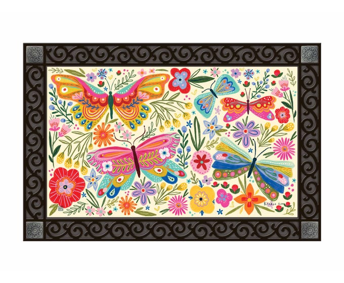 Matmate doormat insert with non-slip recycled rubber backing