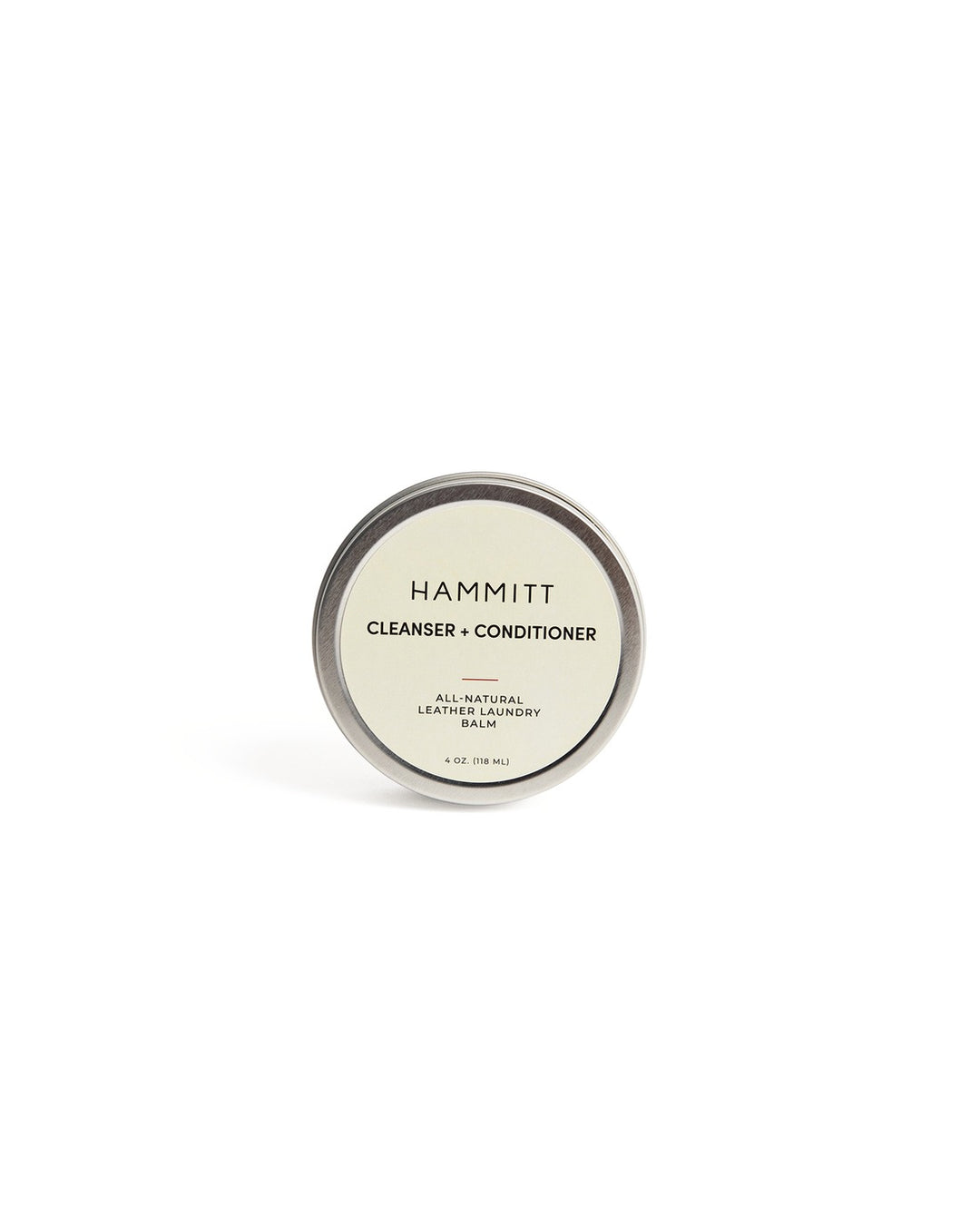 Hammitt All-Natural Leather Laundry Balm cleanser and conditioner in a 4 oz. metal tin.