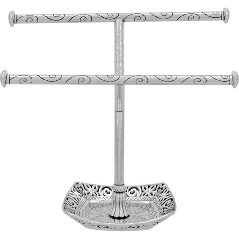 Silver-plated Lacie Daisy bangle holder with a rectangular frame measuring seven inches high.