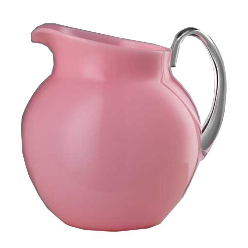 Pallina ceramic pitcher with a rounded body, short handle, spout, and neutral earth-tone glaze finish.