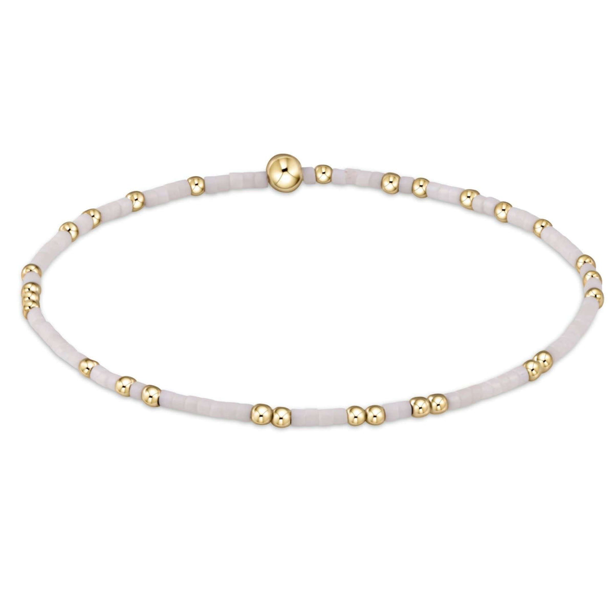 Hand-beaded Hope Unwritten bracelet with mixed seed beads in various colors on high-performance elastic.