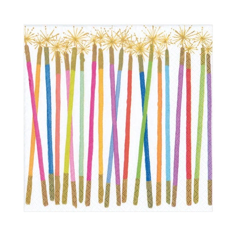 Pack of Caspari triple-ply luncheon napkins featuring museum artwork printed in Germany.